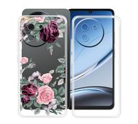 HGJTFANY Custodia per Doogee Note 59 (6.75"), 2 Pezzi Ultra Sottile Morbida Silicone TPU Anti-Graffio Case, per Doogee Note 59 Cover Protezione Anti-Caduta - Trasparente + YQ12