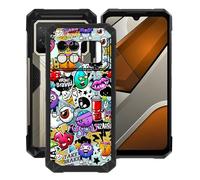 HGJTFANY Custodia per Doogee S200 Max (6.72"), Nero Morbido Silicone Anti-Graffio Protective Case, Ultra Sottile TPU Bumper Cover per Doogee S200 Max - XS40
