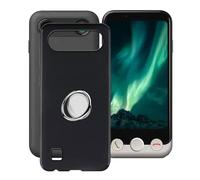 HGJTFANY Custodia per Doro Aurora A10 Cover (4.50 "), con Rotazione 360° Supporto Anello Metallico, Ultra Sottile Nero Antiurto Morbida TPU Bumper Phone Case per Doro Aurora A10