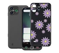HGJTFANY Custodia per Doro Aurora A30 (6.10"), Nero Morbido Silicone Anti-Graffio Protective Case, Ultra Sottile TPU Bumper Cover per Doro Aurora A30 - Fiore Viola