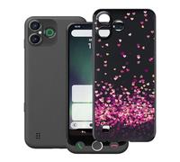 HGJTFANY Custodia per Doro Aurora A30 (6.10"), Nero Morbido Silicone Anti-Graffio Protective Case, Ultra Sottile TPU Bumper Cover per Doro Aurora A30 - Cuore Rosso