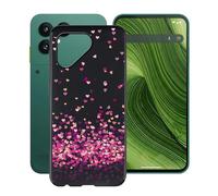 HGJTFANY Custodia per Fairphone Gen 6 (6.31"), Nero Morbido Silicone Anti-Graffio Protective Case, Ultra Sottile TPU Bumper Cover per Fairphone Gen 6 - Cuore Rosso