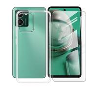 HGJTFANY Custodia per HMD Pulse Pro (6.56") + Pellicola in Vetro Temperato, Ultrasottile Morbido TPU Bumper Protettiva Case, Clear Antigraffio Cover per HMD Pulse Pro - Trasparente
