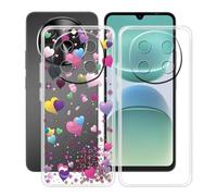 HGJTFANY Custodia per Oscal Tiger 8 5G (6.88"), 2 Pezzi Ultra Sottile Morbida Silicone TPU Anti-Graffio Case, per Oscal Tiger 8 5G Cover Protezione Anti-Caduta - Trasparente + YQ29