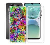 HGJTFANY Custodia per Oscal Tiger 8 5G (6.88"), 2 Pezzi Ultra Sottile Morbida Silicone TPU Anti-Graffio Case, per Oscal Tiger 8 5G Cover Protezione Anti-Caduta - Trasparente + XT117