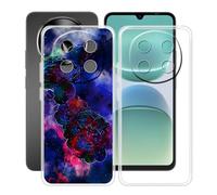 HGJTFANY Custodia per Oscal Tiger 8 5G (6.88"), 2 Pezzi Ultra Sottile Morbida Silicone TPU Anti-Graffio Case, per Oscal Tiger 8 5G Cover Protezione Anti-Caduta - Trasparente + XT114