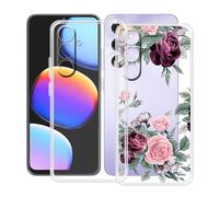 HGJTFANY Custodia per ZTE Blade V80 Max (6.90"), 2 Pezzi Ultra Sottile Morbida Silicone TPU Anti-Graffio Case, per ZTE Blade V80 Max Cover Protezione Anti-Caduta - Trasparente + YQ12