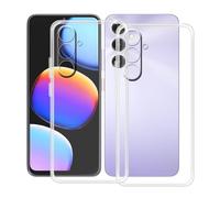HGJTFANY Custodia per ZTE Blade V80 Max (6.90"), 2 Pezzi Ultra Sottile Morbida Silicone TPU Anti-Graffio Case, per ZTE Blade V80 Max Cover Protezione Anti-Caduta - Trasparente + Trasparente