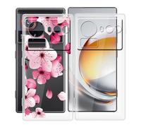 HGJTFANY Custodia per ZTE nubia Z80 Ultra (6.85"), 2 Pezzi Ultra Sottile Morbida Silicone TPU Anti-Graffio Case, per ZTE nubia Z80 Ultra Cover Protezione Anti-Caduta - Trasparente + WM113