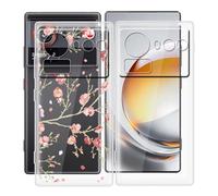 HGJTFANY Custodia per ZTE nubia Z80 Ultra (6.85"), 2 Pezzi Ultra Sottile Morbida Silicone TPU Anti-Graffio Case, per ZTE nubia Z80 Ultra Cover Protezione Anti-Caduta - Trasparente + WM84