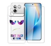 HGJTFANY Custodia Silicone Morbido Trasparente Antiurto + Pellicola Vetro Temperato 9H per Honor Win RT (6.83"), Protezione 360° Design Ultra Sottile - DUO4