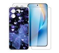 HGJTFANY Custodia Silicone Morbido Trasparente Antiurto + Pellicola Vetro Temperato 9H per Honor Win RT (6.83"), Protezione 360° Design Ultra Sottile - XT149