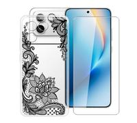 HGJTFANY Custodia Silicone Morbido Trasparente Antiurto + Pellicola Vetro Temperato 9H per Honor Win RT (6.83"), Protezione 360° Design Ultra Sottile - WM108