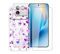 HGJTFANY Custodia Silicone Morbido Trasparente Antiurto + Pellicola Vetro Temperato 9H per Honor Win RT (6.83"), Protezione 360° Design Ultra Sottile - XT123