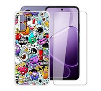 HGJTFANY Custodia Silicone Morbido Trasparente Antiurto + Pellicola Vetro Temperato 9H per Oppo A6k (6.75"), Protezione 360° Design Ultra Sottile - XS40