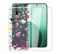 HGJTFANY Custodia Silicone Morbido Trasparente Antiurto + Pellicola Vetro Temperato 9H per Oppo Reno14 FS 5G (6.67"), Protezione 360° Design Ultra Sottile - YQ29