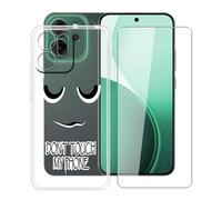 HGJTFANY Custodia Silicone Morbido Trasparente Antiurto + Pellicola Vetro Temperato 9H per Oppo Reno14 FS 5G (6.67"), Protezione 360° Design Ultra Sottile - DUO6