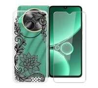 HGJTFANY Custodia Silicone Morbido Trasparente Antiurto + Pellicola Vetro Temperato 9H per Oukitel C59 Pro (6.88"), Protezione 360° Design Ultra Sottile - WM108