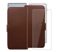 HGJTFANY Custodia + Vetro Temperato per ZTE nubia RedMagic 11 Air (6.85"), 9H Durezza Pellicola Protettiva, Classico Flip Protezione Cover Funzione staffa Portafoglio Case - Brown