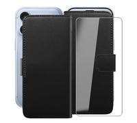 HGJTFANY Flip Cover + Vetro Temperato per Apple iPhone 18 Pro, Black | Funzionalità Portafoglio, Design a Supporto, Custodia in Pelle PU con Interno in TPU per Apple iPhone 18 Pro 6.83 IN