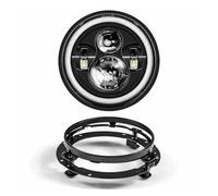 Hgkqbomb Faro Anteriore A LED Da 7 Pollici Per Motocicletta Per Electra Per Glide Per Softail Per Fat Boy Per Touring Con Fendinebbia Da 4,5 Pollici Faro Moto Fanale Anteriore(Black B with DRL)