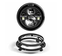 Hgkqbomb Faro Anteriore A LED Da 7 Pollici Per Motocicletta Per Electra Per Glide Per Softail Per Fat Boy Per Touring Con Fendinebbia Da 4,5 Pollici Faro Moto Fanale Anteriore(7 inch and bracket A)