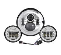 Hgkqbomb Luce Per Moto Per Electra Per Glide Per Softail Per Fat Per Boy Per Touring. Faro Anteriore A LED Da 7 Pollici Con Fendinebbia Da 4,5 Pollici Faro Moto Fanale Anteriore(7inch and 4.5inch S)
