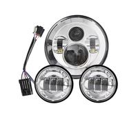 Hgkqbomb Luce Per Moto Per Electra Per Glide Per Softail Per Fat Per Boy Per Touring. Faro Anteriore A LED Da 7 Pollici Con Fendinebbia Da 4,5 Pollici Faro Moto Fanale Anteriore(7inch and 4.5inch C)