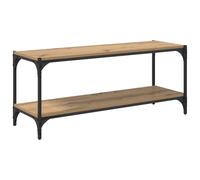 HGLADYU Mobile TV rustico, 100 cm, in legno composito e ferro, credenza con ripiano in legno e telaio in ferro, mobile autoportante per soggiorno o ufficio di casa, forma rettangolare