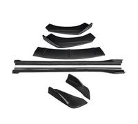HGMGFYCX Spoiler Paraurti Anteriore Kit Carrozzeria per Volvo V40 2013-2019 Splitter Paraurti Anteriore Spoiler Labbro Minigonne Laterali Angolo Avvolgimento Posteriore Pinne Squalo(Matte Black)