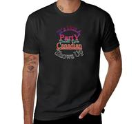 HGmkUNEa It's Not A Party Until The Canadian Shows Up Idea for Ladies And Gentelmen of all Times T-Shirt Black L