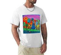 HGmkUNEa Keeper of The Cats Gertrude of Nivelles T-Shirt Funnys White XXL