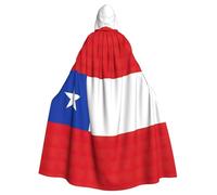 hgnbcsa Bandiera del Cile Stampa Mantello Con Cappuccio Per Uomo Donna, Lungo Mantello Con Cappuccio Adulto Halloween Cosplay Costume Per Il Partito