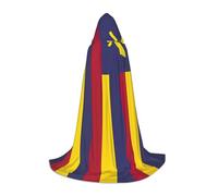 hgnbcsa Bandiera del Regno delle Hawaii Stampa Mantello Con Cappuccio Per Figura Intera Adolescenti, Halloween Lungo Mantello Con Cappuccio Unisex Robe Costume