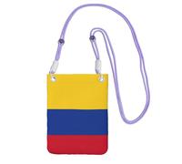 Hgnbcsa Bandiera della Colombia Stampa Piccole Borse A Tracolla Per Le Donne, Mini Telefono Cellulare Cross Body Borse Viaggio Portafoglio Borse, Viola, Taglia unica