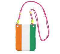 Hgnbcsa Bandiera della Costa d'Avorio Stampa Piccole Borse A Tracolla Per Le Donne, Mini Telefono Cellulare Cross Body Borse Viaggio Portafoglio Borse, Fucsia, Taglia unica