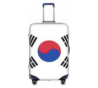 hgnbcsa Bandiera della Repubblica di Corea stampata bagagli Wrap Anti Scratch Tronco Skin, Double Sided Pattern Sleeve, per Airport Transit, bianco, S, Valigia