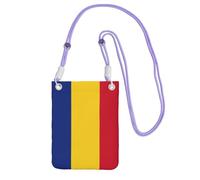 Hgnbcsa Bandiera della Romania Stampa Piccole Borse A Tracolla Per Le Donne, Mini Telefono Cellulare Cross Body Borse Viaggio Portafoglio Borse, Viola, Taglia unica