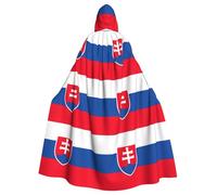 hgnbcsa Bandiera della Slovacchia Stampa Mantello Con Cappuccio Per Uomo Donna, Lungo Mantello Con Cappuccio Adulto Halloween Cosplay Costume Per Il Partito