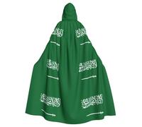 hgnbcsa Bandiera dell'Arabia Saudita Mantello Stampa Con Cappuccio Per Uomo Donna, Lungo Mantello Con Cappuccio Adulto Halloween Cosplay Costume Per Il Partito