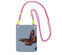 Hgnbcsa Belle farfalle stampa piccole borse a tracolla per le donne, mini borse a tracolla per telefono cellulare borse da viaggio, Fucsia, Taglia unica