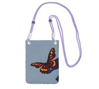 Hgnbcsa Belle farfalle stampa piccole borse a tracolla per le donne, mini borse a tracolla per telefono cellulare borse da viaggio, Viola, Taglia unica