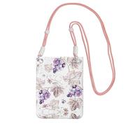 Hgnbcsa Belle foglie d'uva stampa piccole borse a tracolla per le donne, mini borse a tracolla per telefono cellulare borse da viaggio, rosa, Taglia unica