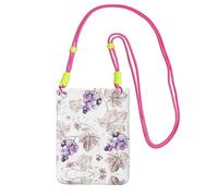 Hgnbcsa Belle foglie d'uva stampa piccole borse a tracolla per le donne, mini borse a tracolla per telefono cellulare borse da viaggio, Fucsia, Taglia unica