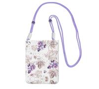 Hgnbcsa Belle foglie d'uva stampa piccole borse a tracolla per le donne, mini borse a tracolla per telefono cellulare borse da viaggio, Viola, Taglia unica