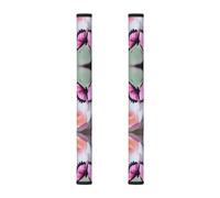 Hgnbcsa Copertura per maniglia a nastro magico con farfalla rosa, 2 pezzi, per elettrodomestici, frigorifero, forno a microonde, lavastoviglie