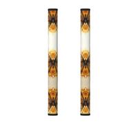 Hgnbcsa Copertura per maniglia a nastro magico con girasole e farfalle, 2 pezzi, per elettrodomestici, frigorifero, forno a microonde, lavastoviglie