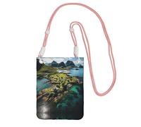 Hgnbcsa Isole Norvegia Stampa Piccole Borse A Tracolla Per Le Donne, Mini Cellulare Cross Body Borse Viaggio Portafoglio Borse, rosa, Taglia unica