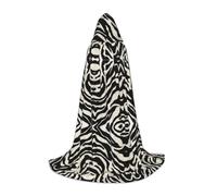 hgnbcsa Mantello con cappuccio con stampa animalier zebrata per adolescenti a figura intera, mantello lungo di Halloween con cappuccio unisex costume