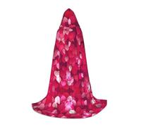 hgnbcsa Mantello con cappuccio con stampa cuore amore San Valentino per adolescenti lunghezza intera, mantello lungo di Halloween con cappuccio unisex abito costume